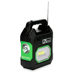 Сонячна зарядна станція GDPlus GD-15 + ліхтар + 3 лампи + Power Bank + FM + MP3 - мініатюра 4