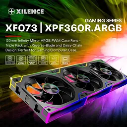 Вентилятор для корпуса 120mm*3 Xilence GAMING XPF360R.ARGB PWM REVERSE - мініатюра 7