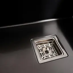 Кухонна мийка Platinum Handmade HSBB з нержавіючої сталі 3.0 мм квадратний сифон 50x45x23 см чорна - мініатюра 5
