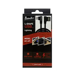Кабель Avantis AC-47i L-Shape USB – Lightning- чорний - мініатюра 3