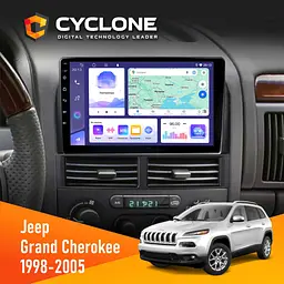 Штатна магнітола Jeep Grand Cherokee 1998-2005 Cyclone C9-011 4x64, DSP Cyclone (НФ-00007033)