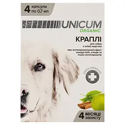 Краплі від бліх та кліщів для собак Unicum Organic на натуральній основі 4 шт. (UN-026) - мініатюра 5