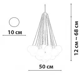 Підвісна люстра Friendlylight Bulb Gold FL5208 - мініатюра 4