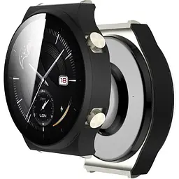 Чохол-накладка DK Пластик Gloss Скло Full Cover Huawei Watch GT 2 Pro 46mm (black) - мініатюра 2