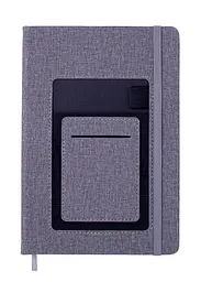 Блокнот А5 96 арк. BUROMAX Comfort еко шкіра чистий сірий (BM.295009-09)