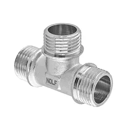 Трійник Nolf Nfc.T06MMM-N-1/2''MMM нікельований NF3101
