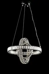 Хромована LED-люстра Splendid Ray LD8886/500/3B LED (WT), 50 см з трьома кришталевими кільцями - мініатюра 2