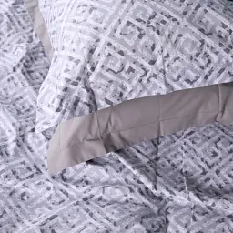 Наволочка MirSon Поплін 00-6 Geometry Grey 40х60 см сіра (2200009705397) - мініатюра 3