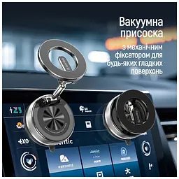 Универсальный автодержатель ColorWay MagSafe 360° Black (CW-CHM21-BK) - миниатюра 6