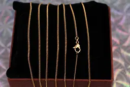 Цепь Xuping Jewelry панцирная 60 см 1 мм золотистая