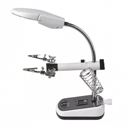 Тримач третя рука MG16090C лупа, крокодили, LED-підсвітка - мініатюра 2