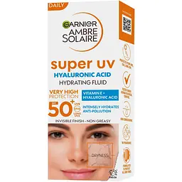Сонцезахисний зволожувальний флюїд Garnier Ambre Solaire для шкіри обличчя з дуже високим ступенем захисту SPF 50+ 40 мл - мініатюра 4