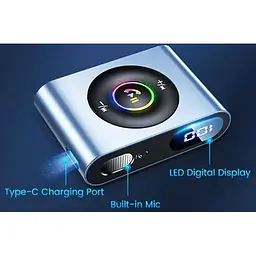 Автомобільний ФМ-блютуз-модулятор Joyroom JR-CB1 Bluetooth ресивер-приймач аудіоадаптер чорний - мініатюра 4