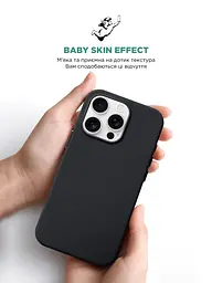 Силиконовый чехол с MagSafe для Apple iPhone 16 Pro, ICON2 MagCase, черный, противоударный, панель с мягкой подкладкой, защита всего корпуса, поддержка беспроводной зарядки, совместим с защитными стеклами и пленками, ArmorStandart (ARM78675) - мініатюра 8
