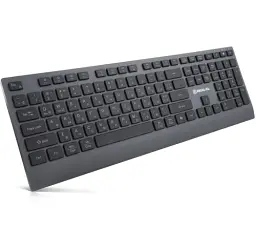 Клавіатура бездротова REAL-EL RK-715W, Black/Grey, EN/UA, Bluetooth/2.4GHz/USB, мембранні клавіші (109 шт), радіус дії до 10 м, кабель 1.5 м (EL123100051) - мініатюра 2