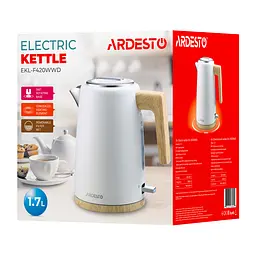 Електрочайник Ardesto Wood Modern Strix 1.7 л білий (EKL-F420WWD) - мініатюра 10