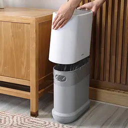 Відро для сміття МВМ My Home BP-14 біле з сірим 10 л (BP-14 WHITE/GRAY) - мініатюра 11