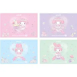 Зошит для малюв. на скобі 12/100 А4 "My Melody" УФ лак + глітер №HK25-241-3/Kite/