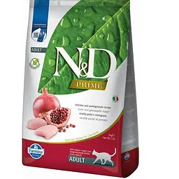 Сухий беззерновий корм Farmina N&D Prime Grain Free Cat Chicken для дорослих котів (курка, гранат), 5 кг