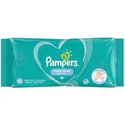Дитячі вологі серветки Pampers Fresh Clean, 52 шт