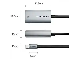 Мережева карта Vention USB Type-C to RJ-45 Gray (CFPHB) - мініатюра 8