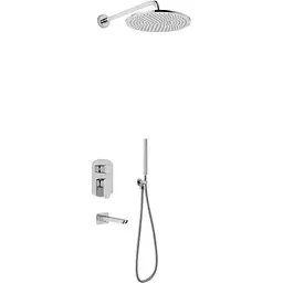 Душова система Kohlman Foxal 25 chrome + BOX прихованого монтажу QW211FR25, Хром
