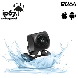 Камера заднього виду WiFi Mini HD, бездротова, для авто, з розміткою, кут огляду 150°, нічний режим, захист IP67 - мініатюра 5