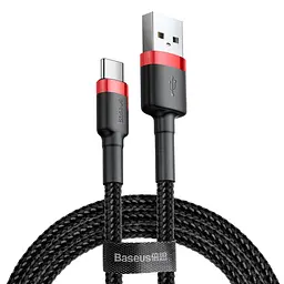 Кабель Baseus cafule Cable USB For Type-C 2A 3m Black+Red