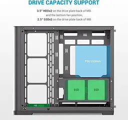Корпус SAMA V60 без БЖ (V60-BKADA7X1-GL) Black - мініатюра 9