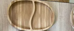 Дерев'яна менажниця Овальна Бук 20x25 см, - мініатюра 2