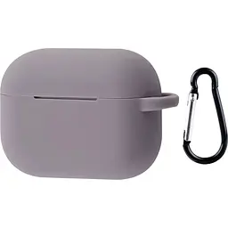 Чохол Silicone Case + Carbine для Apple AirPods Pro 2 Lavender Gray [74311] - мініатюра 1