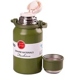 Термос Large 900 мл з гвинтовою кришкою і ручкою, оливковий TS Kitchen HP157GR - мініатюра 2