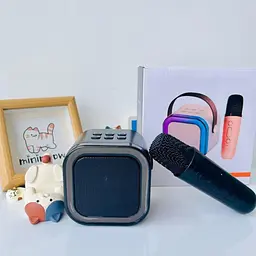 Портативна колонка з мікрофоном блютуз караоке колонка музична чорна Colorful Karaoke K12 Black - мініатюра 2