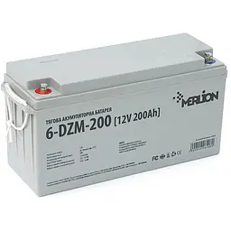 Тягова акумуляторна батарея AGM MERLION 6-DZM-200, 12V 200Ah М8 (495*165*230), Q1