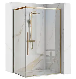 Душова кабіна Rea Solar 80x100 gold REA-K4901, Золотий, Універсальна, прозорий