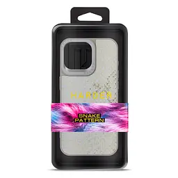 Кожаный чехол для Apple iPhone 15 Pro Max, Harder Snake Pattern, бежевый, термополиуретан ТПУ + экокожа с текстурой змеиной кожи, панель, защита корпуса, противоударный, микрофибра, рамка вокруг камеры, защита всего корпуса, (ARM76801) - мініатюра 3