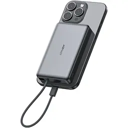УМБ Acefast Magnetic Wireless 10000mAh 22.5W PD,QC 3.0 USB-C In/Out, QI 15W M18 Black - мініатюра 5