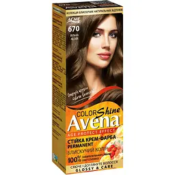 Уцінка. Cтійка крем-фарба для волосся Avena Shine Color вільха 670 138 мл