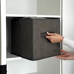 Текстильний кофр ORGANIZE для одягу та текстилю 30*30*30 см (сірий) - мініатюра 3