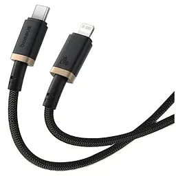 Дата кабель Baseus Dura Series Fast Charging Type-C to Lightning 20W (2m) (CB000123) Gold / Black - мініатюра 2
