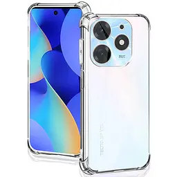 TPU чохол GETMAN Ease logo посилені кути Full Camera для Infinix Hot 40i / Spark Go 2024 / Spark 20 Безбарвний (прозорий) - мініатюра 3
