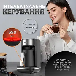 Електрична турка для кави Sokany SK-0137 250 мл, чорний з хромом Sokany SK0137 - мініатюра 3