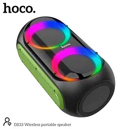 Портативна Вluetooth колонка Hoco DS33 Акустика-караоке з мікрофоном і пультом 30Вт 4500 мАч Чорний/Зелений - мініатюра 6