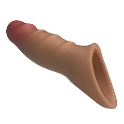 Насадка на пеніс Pretty Love Penis Sleeve Damell, 19.8 см (коричневий) - мініатюра 8