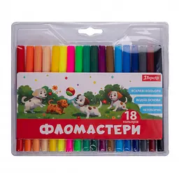 Фломастери 1 Вересня Classic 18 кольорів