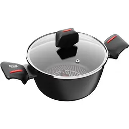 Каструля з кришкою Krauff Smart Fry 25-45-160 24 см 4.3 л чорна