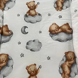 Пеленальний матрац на дитячий комод пеленатор або пеленальний столик м'який з бортами синтепон знімний універсальний розмір 70*55 см BST сіро-кавовий - мініатюра 3