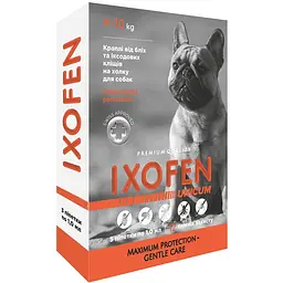 Краплі проти іксодових кліщів, бліх та комарів Unicum Ixofen для собак 4-10 кг 3 піп. х 1 мл