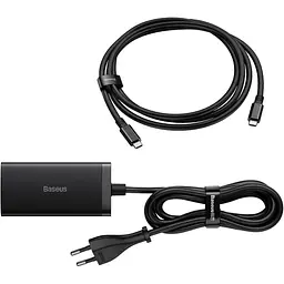 Мережевий зарядний пристрій Baseus GaN5 Pro Desktop Fast Charger 67W Black + Cable USB-C (CCGP110201) [96289] - мініатюра 3