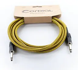 Коммутационный кабель инструментальный Jack 6,3 — Jack 6,3 3м Cordial EI 3 PP TWEED-YE - мініатюра 1